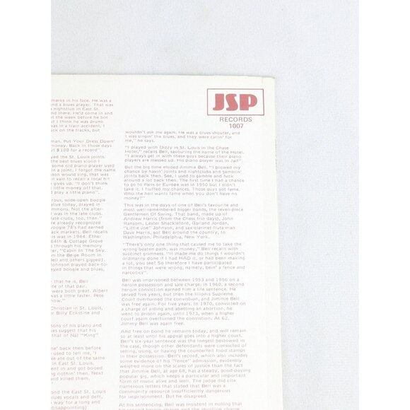 Jimmie‎ Bell Stranger In Your Town NEAR MINT JSP Records Vinyl LP - Picture 9 of 14